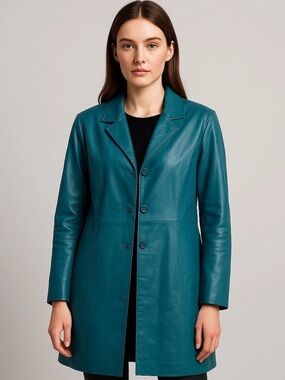 Roaman's Teal Trench Coat